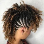 Frohawk with Flat Twisted Sides