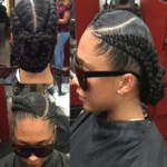 Sleek Double Braid Chignon