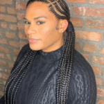 Stitch Cornrows in Pigtails